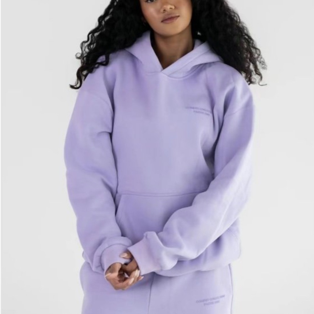 Lavender Hoodie set with pants and shorts